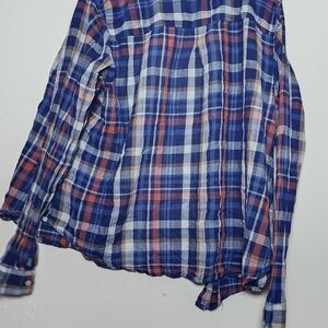 Maurices Blue and Red Plaid Casual Shirt